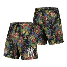 Men's New York Yankees PLEASURES Black Floral Shorts