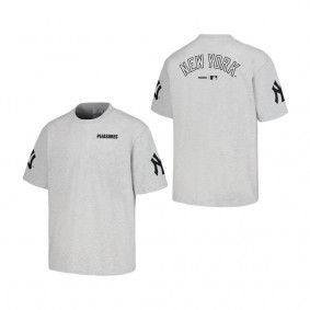 Men's New York Yankees PLEASURES Gray Team T-Shirt