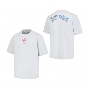 Men's New York Yankees PLEASURES White Mascot T-Shirt