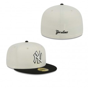 Men's New York Yankees Stone Black Chrome 59FIFTY Fitted Hat