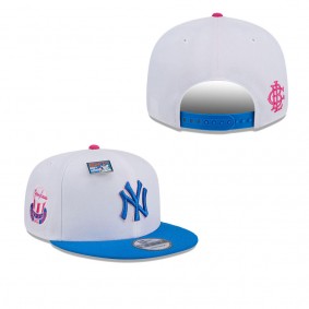 Men's New York Yankees White Blue Cotton Candy Big League Chew Flavor Pack 9FIFTY Snapback Hat