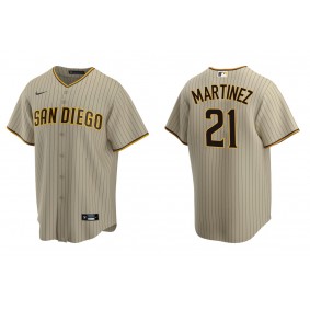 Men's San Diego Padres Nick Martinez Sand Brown Replica Alternate Jersey