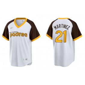 Men's San Diego Padres Nick Martinez White Cooperstown Collection Home Jersey