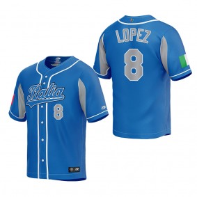 Nicky Lopez Italy Baseball Royal 2023 World Baseball Classic Replica Jersey