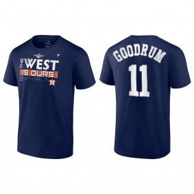 Niko Goodrum Houston Astros Navy 2022 AL West Division Champions Locker Room T-Shirt