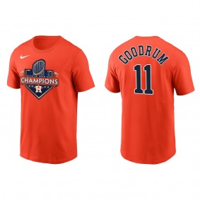 Niko Goodrum Houston Astros Orange 2022 World Series Champions T-Shirt