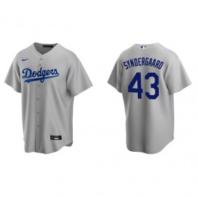 Noah Syndergaard Men's Los Angeles Dodgers Nike Gray Alternate Replica Jersey