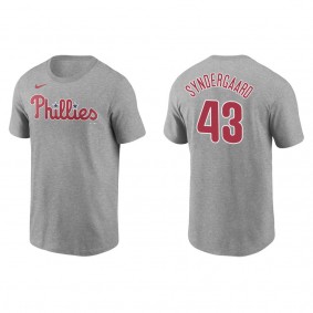Phillies Noah Syndergaard Gray Name & Number T-Shirt