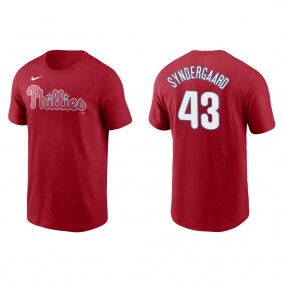 Phillies Noah Syndergaard Red Name & Number T-Shirt