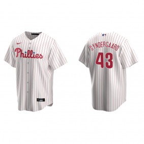 Phillies Noah Syndergaard White Replica Home Jersey