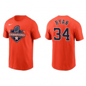 Nolan Ryan Houston Astros Orange 2022 World Series Champions T-Shirt