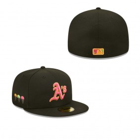 Men's Oakland Athletics Black Summer Sherbet 59FIFTY Fitted Hat