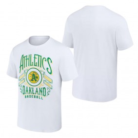 Men's Oakland Athletics Darius Rucker Collection by Fanatics White Distressed Rock T-Shirt