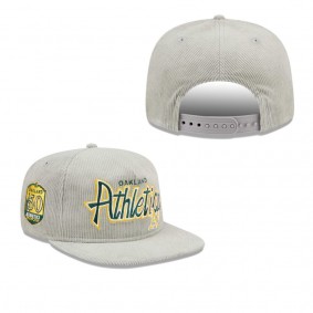 Men's Oakland Athletics Gray Corduroy Golfer Adjustable Hat