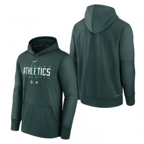 Men's Oakland Athletics Green Authentic Collection Pregame Performance Pullover Hoodie