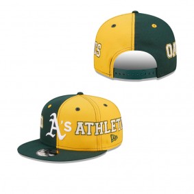 Men's Oakland Athletics Green Gold Team Split 9FIFTY Snapback Hat