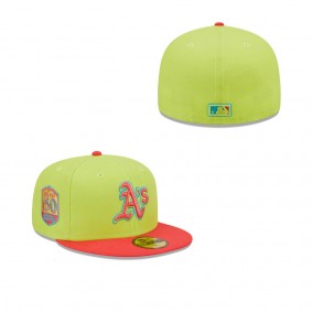 Men's Oakland Athletics Green Red 50th Anniversary Cyber Highlighter 59FIFTY Fitted Hat