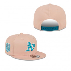 Men's Oakland Athletics Pink Sky Aqua Undervisor 9FIFTY Snapback Hat