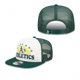 Men's Oakland Athletics White Green Gradient Golfer 9FIFTY Snapback Hat