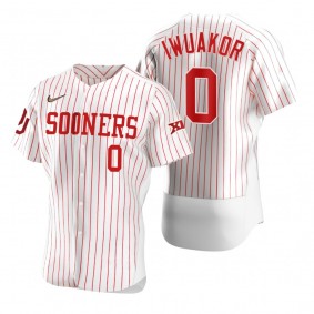 Oklahoma Sooners #0 Victor Iwuakor White Vapor Prime College Baseball Jersey