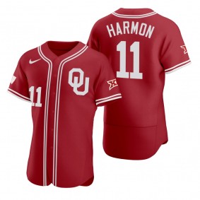 Oklahoma Sooners #11 De'Vion Harmon Red Vapor Prime College Baseball Jersey