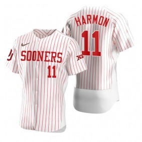 Oklahoma Sooners #11 De'Vion Harmon White Vapor Prime College Baseball Jersey
