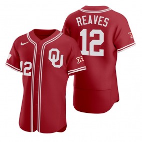 Oklahoma Sooners #12 Austin Reaves Red Vapor Prime College Baseball Jersey
