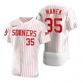 Oklahoma Sooners #35 Brady Manek White Vapor Prime College Baseball Jersey