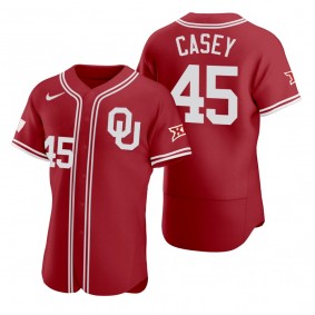 Oklahoma Sooners #45 Keller Casey Red Vapor Prime College Baseball Jersey
