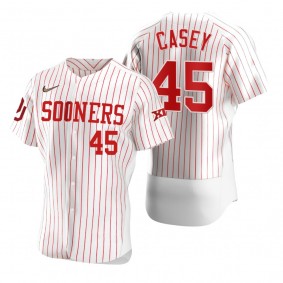 Oklahoma Sooners #45 Keller Casey White Vapor Prime College Baseball Jersey