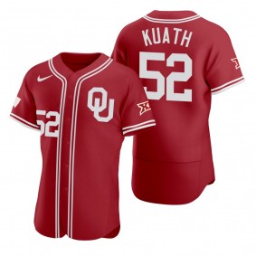 Oklahoma Sooners #52 Kur Kuath Red Vapor Prime College Baseball Jersey