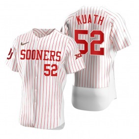 Oklahoma Sooners #52 Kur Kuath White Vapor Prime College Baseball Jersey