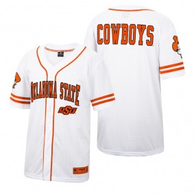 Oklahoma State Cowboys White Orange Baseball Jersey
