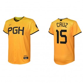 Oneil Cruz Youth Pittsburgh Pirates Gold 2023 City Connect Jersey
