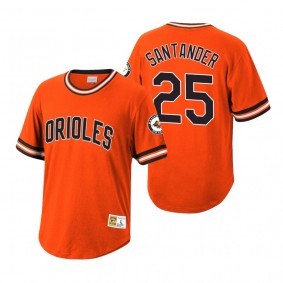 Baltimore Orioles Anthony Santander Mitchell & Ness Orange Cooperstown Collection Wild Pitch Jersey T-Shirt