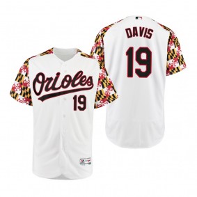 Baltimore Orioles Chris Davis White Turn Back the Clock Maryland Day Jersey