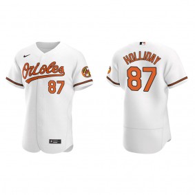 Men's Baltimore Orioles Jackson Holliday White Authentic Home Jersey