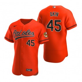 Men's Baltimore Orioles Keegan Akin Nike Orange Authentic Alternate Jersey