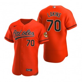 Men's Baltimore Orioles Travis Lakins Nike Orange Authentic Alternate Jersey