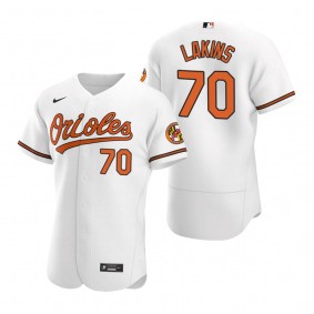 Men's Baltimore Orioles Travis Lakins Nike White Authentic Home Jersey