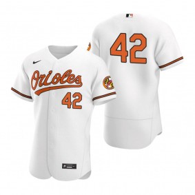 Baltimore Orioles White Jackie Robinson Day Authentic Jersey