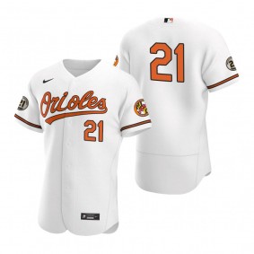 Baltimore Orioles White Roberto Clemente Day Authentic Jersey