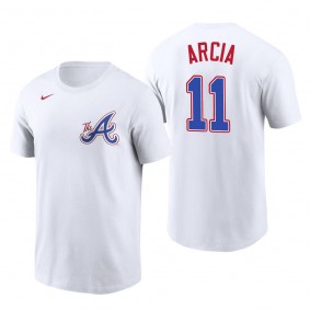 Orlando Arcia Atlanta Braves White 2023 City Connect Name & Number T-Shirt