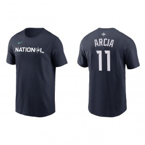 Orlando Arcia National League Navy 2023 MLB All-Star Game Name & Number T-Shirt