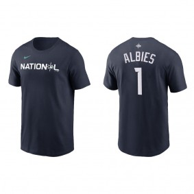Ozzie Albies National League Navy 2023 MLB All-Star Game Name & Number T-Shirt
