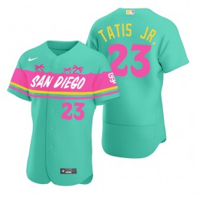 Men's San Diego Padres Fernando Tatis Jr. Teal City Connect Authentic Jersey