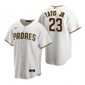 Men's San Diego Padres Fernando Tatis Jr. Nike White Brown Replica Home Jersey