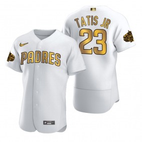 San Diego Padres Fernando Tatis Jr. White Gold 2022 MLB All-Star Game Jersey