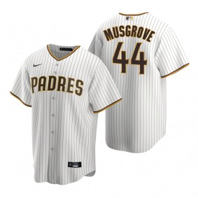Men's San Diego Padres Joe Musgrove Nike White Brown Replica Home Jersey