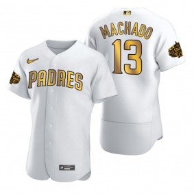 San Diego Padres Manny Machado White Gold 2022 MLB All-Star Game Jersey